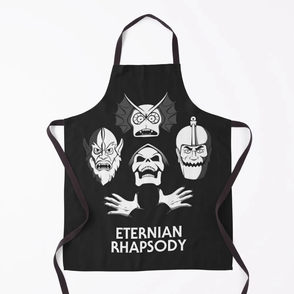 

ETERNIAN RHAPSODY Black Funny He-Man Masters of the Universe Retro 80s Apron Kitchen For Men Korean Apron