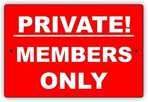 Новый Винтажный металлический жестяной знак, только для частных участников, наружный уличный гараж и домашний бар, клубный Настенный декор, знаки 16x12 дюймов