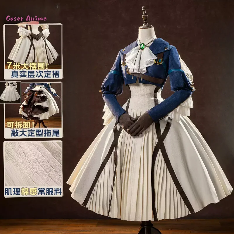 Violet Evergarden Cosplay Kostüm Uniform Halloween Karneval Party Weihnachten Rollenspiel Kleidung