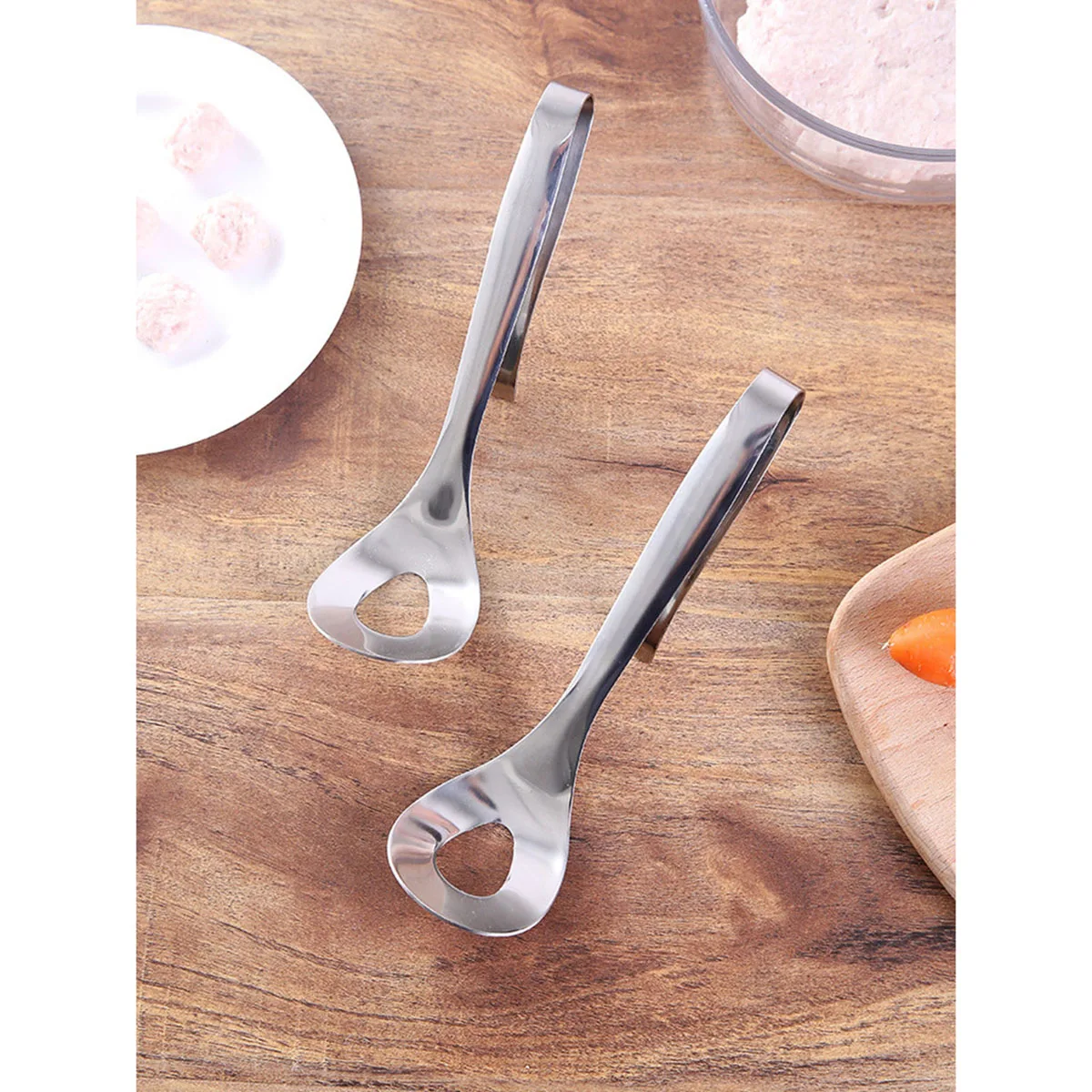 

304 Stainless Steel Meatball Scoop Press-Type U-Shape Long Handle Meat Ball Maker Kitchen Gadget for Meatballs Balls
