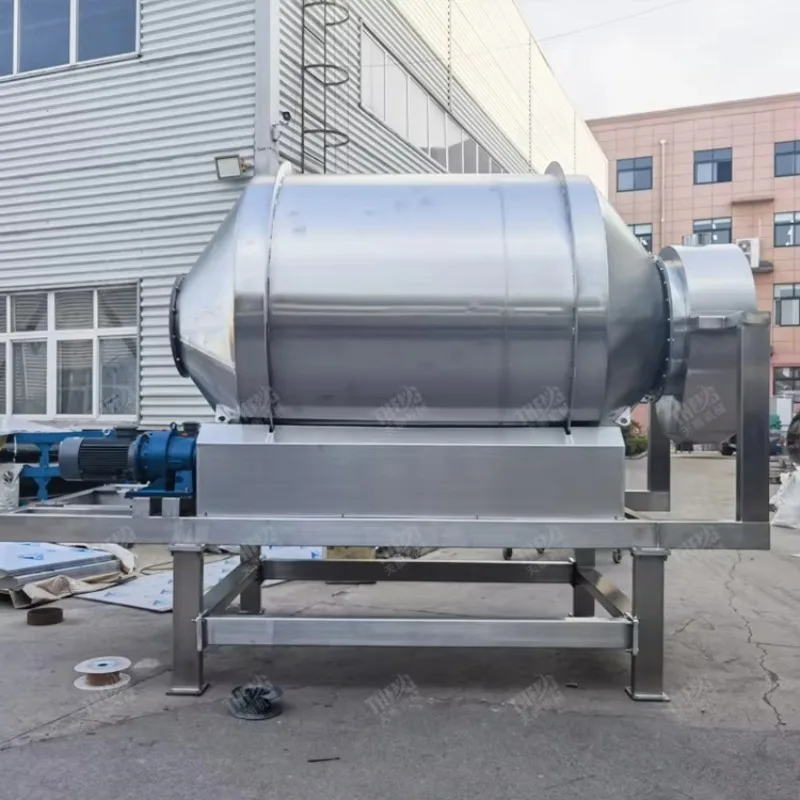 High Speed 1000L 1500L 2000L 3000L 5000L Rotary Drum Food Green Black  Leaf Spices Horizontal Drum Mixer
