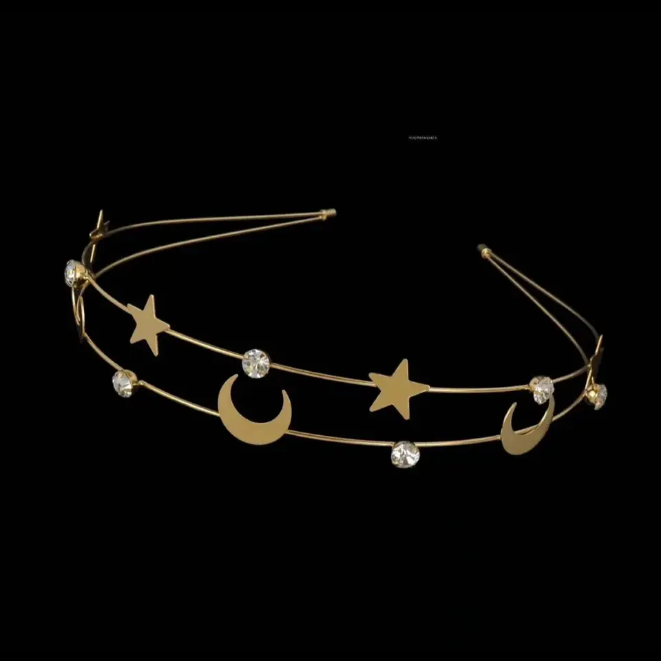 Ramadan Multi Layer Star Moon Crystal Hair Hoop