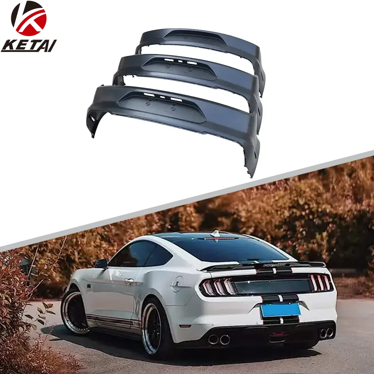 

Wholesale GT500 Style Rear Bumper Modified Body Parts for Mustang 2015-2021