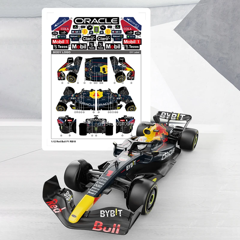 RC autó 1:12 F1 Vörös biliárdgolyó Bika RB18 #1 Minden verstappen Zárkózott kontroly Versenyzés manöken Gyermek- Bajnok Formula Jármű toys számára gyerekeknek ajándékok 1/18