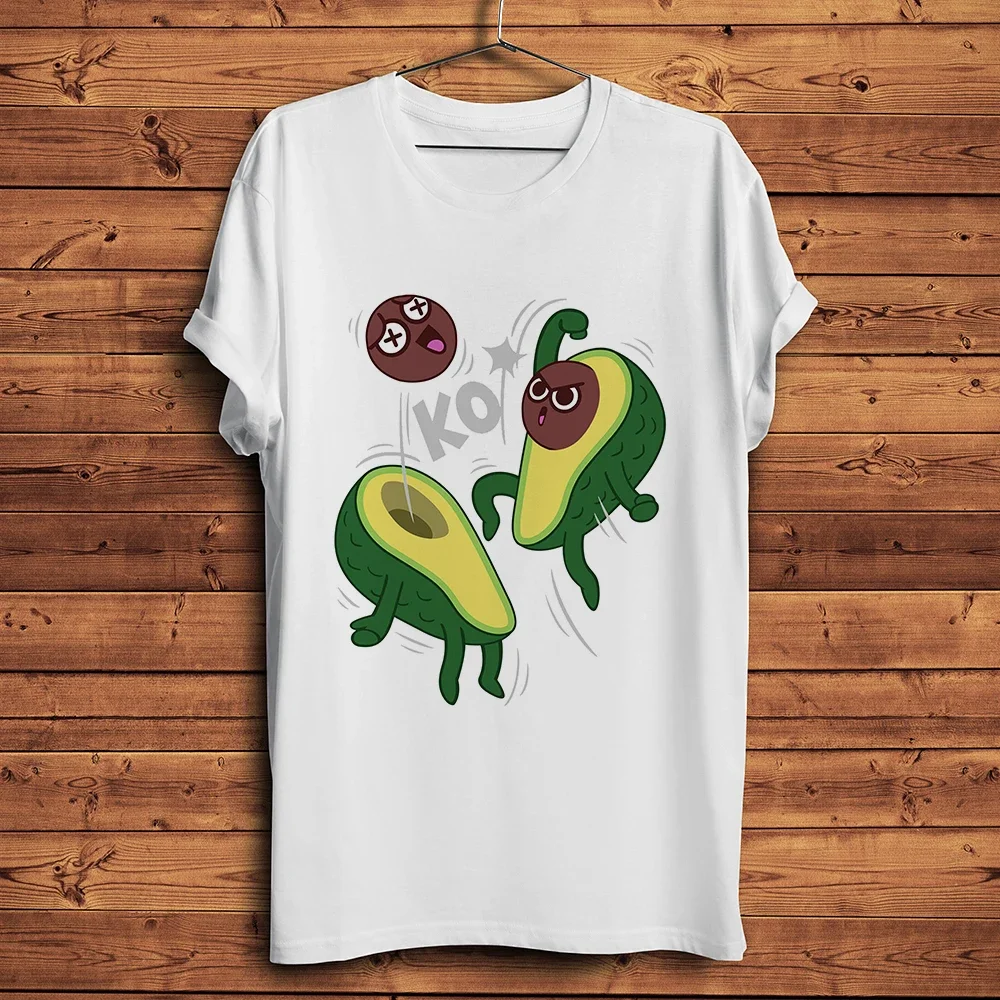 Sumo Avocado Boxer Fight Banana,Funny T-Shirt Men,White Casual Tshirt Unisex Kawaii Streetwear Short Sleeve Tee,Fresh Style