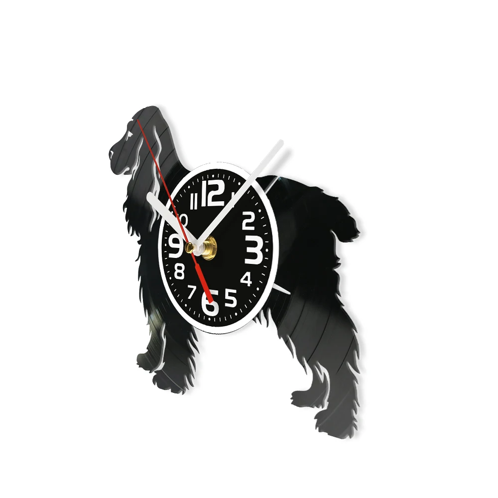 Cocker Spaniel Dog Vinyl Record Wall Clock Silent Quartz Vintage Wall Decor Gift For Dog Lovers Pet Owners Puppy Home Decor