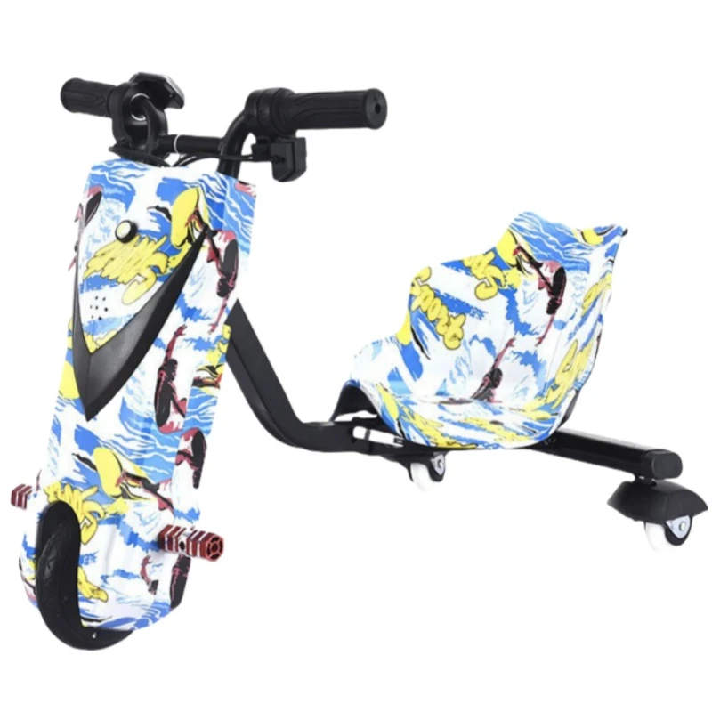 

Children's electric three-wheel drift car square scooter Internet celebrity drift kart twist car balance car