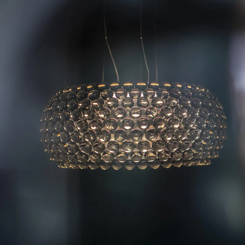 

Nordic Personality Creative Beads Chandelier Transparent Gold Crystal Pendant Lamp for Restaurant Living Room Designer lighting