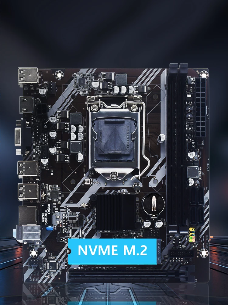 اللوحة الأم MUCAI H61 LGA1155 Micro-ATX للكمبيوتر الشخصي - تدعم i3 i5 i7، 32 جيجابايت DDR3، جميع الأغطية الصلبة، تصميم متين.