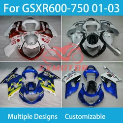 スズキ用高品質モーターサイクルフェアリングキット,GSXR600,gsxr750,2001, 2002, 2003, 750, 01, 02, 03