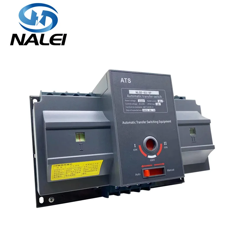 NLQ5 Series CB-Class Mini Dual Power Automatic Transfer Switch, 63A/100A/125A, 2-In-1-Out, Circuit Breaker Type