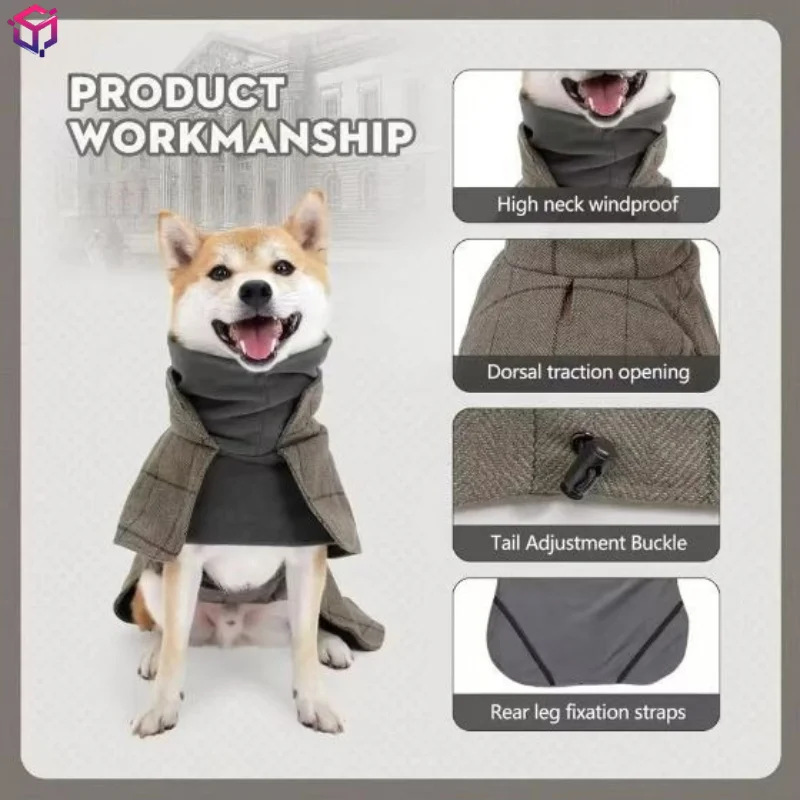 Warm Dog Coat English Plaid Do - Winter Clothing Types review and price