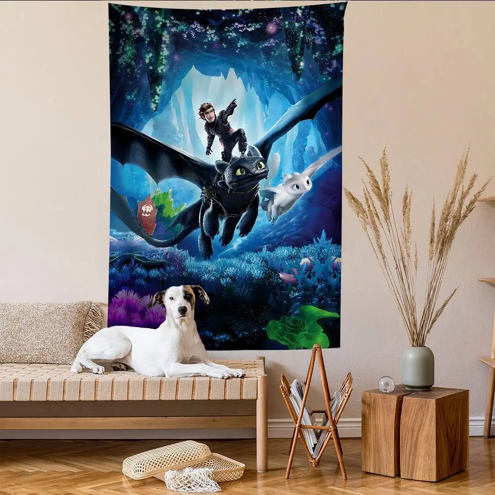 H-How To-Train Your D-Dragons DIY Wall Tapestry for Living Room Home Dorm Decor Wall Art Decor