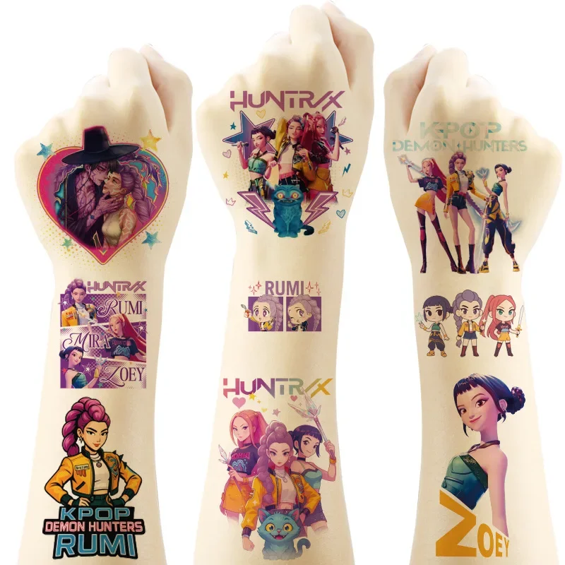 أنيمي فيلم Kpops شيطان هنتي حفلة تفضل صفعة سوار شنطة هدايا الوشم ملصق بطاقة بالونات حفلة عيد ميلاد ديكورا عيد الميلاد