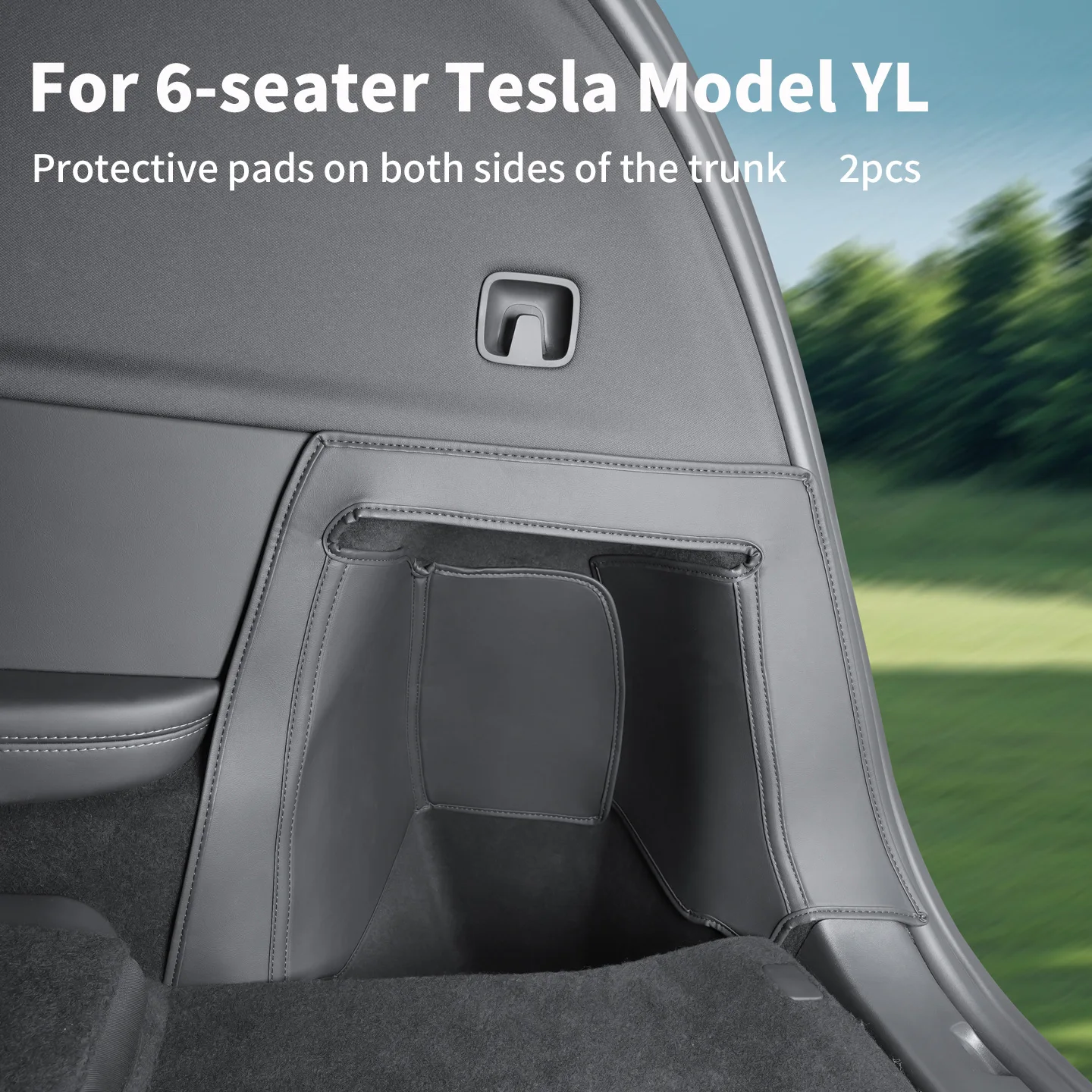 

For Tesla 6-seater Model YL trunk left and right anti kick pads, Model Y L trunk pads, interior protection pads, 2pcs