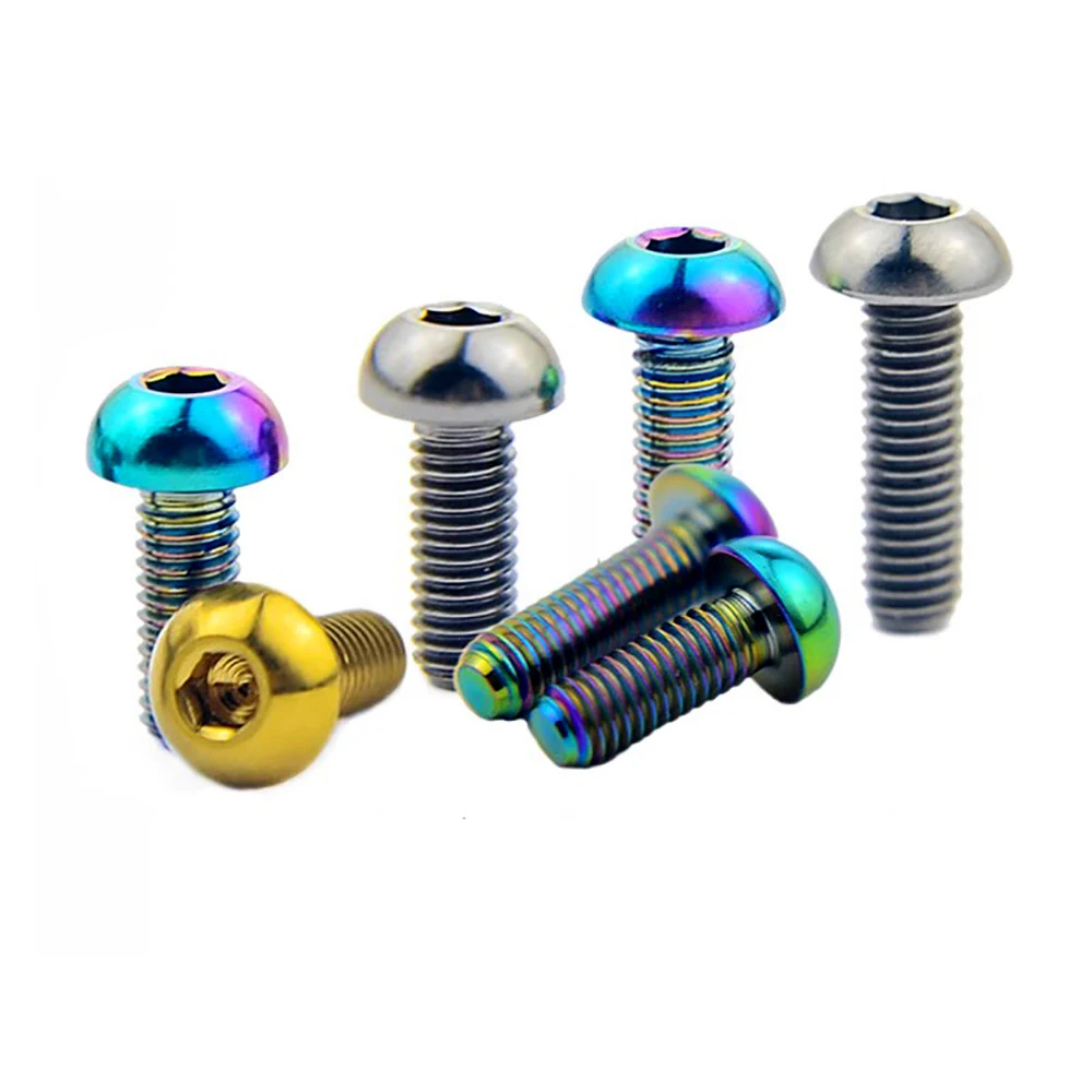 1 pz Bullone in titanio M3x8/10/15mm Viti a testa semitonda a brugola per parti di bici da strada
