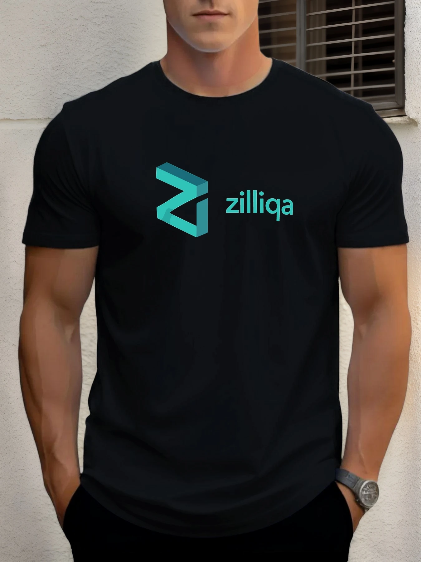 

Man Short Sleeve T-shirt ZILLIQA Print Summer Round Neck Oversized Tee Casual Fashion High Quality Clothing