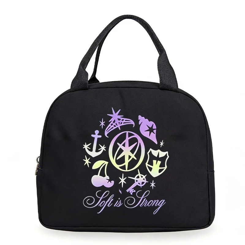 Harajuku Katseye Women Lunch Bag Singer Girl Group Katseye Thermal Insulation Portable Lunch Pouch Food Fresh Cooler Lunch Bags