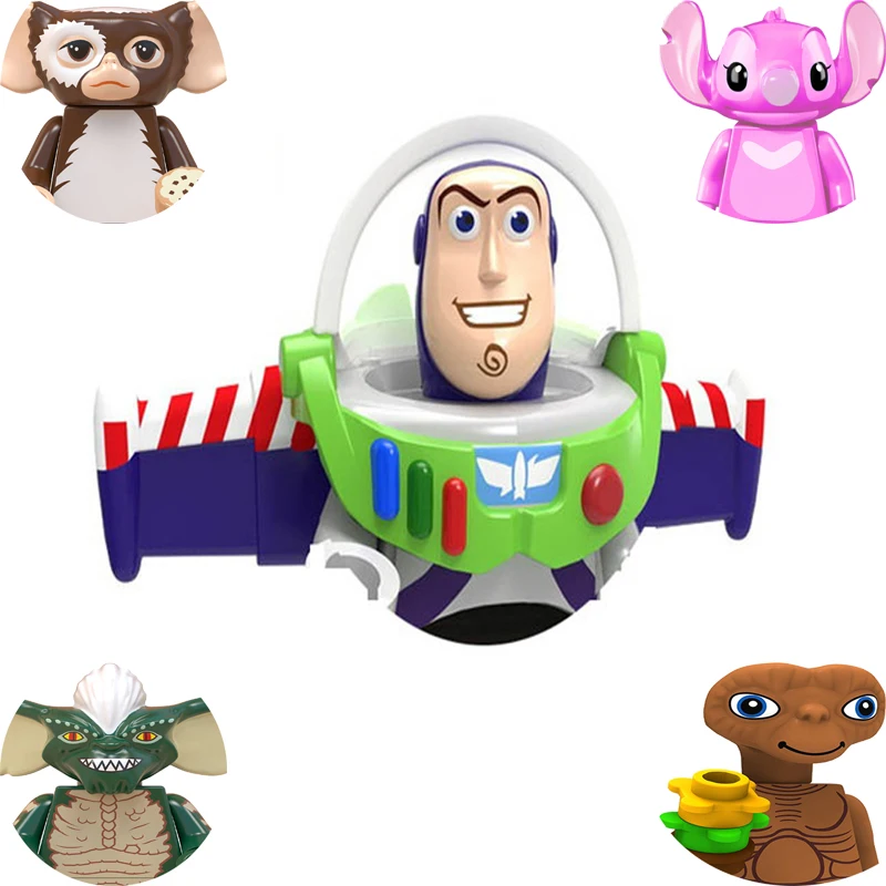 Buzz Lightyear Gremlins Woody Jessie Alien Toy Story 4 Model Building Blocks Construction Figure Bricks Toys Gift