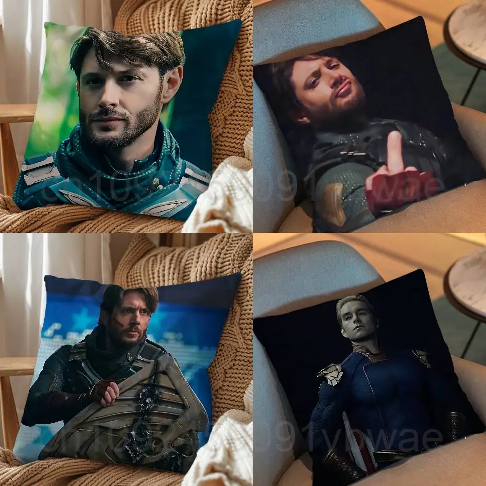 

cool Soldier Boy movie Homelander Cushion Cover Suitable For Sofa Car Bedroom Office Cushions Decorative Pillow Case