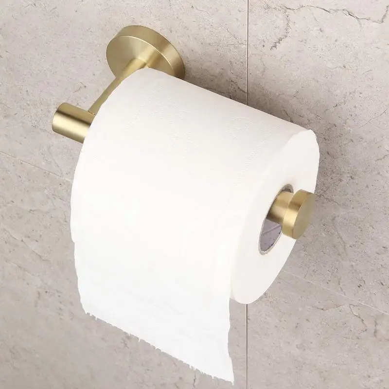 1Pc Brushed Gold Toilet Paper Holder Waterproof Bathroom Accessories Set Roll Paper Holder