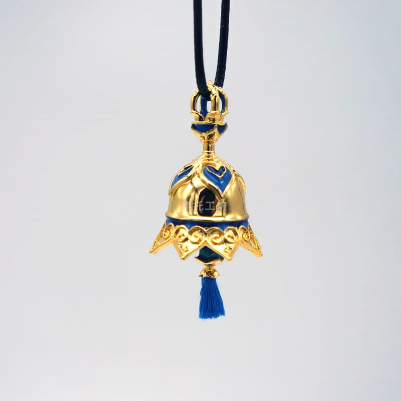 Game Anime  Cosplay Wanderer Kunikuzushi Tulaytullah's Remembrance Bell Necklace Character Props Brass Jewelry