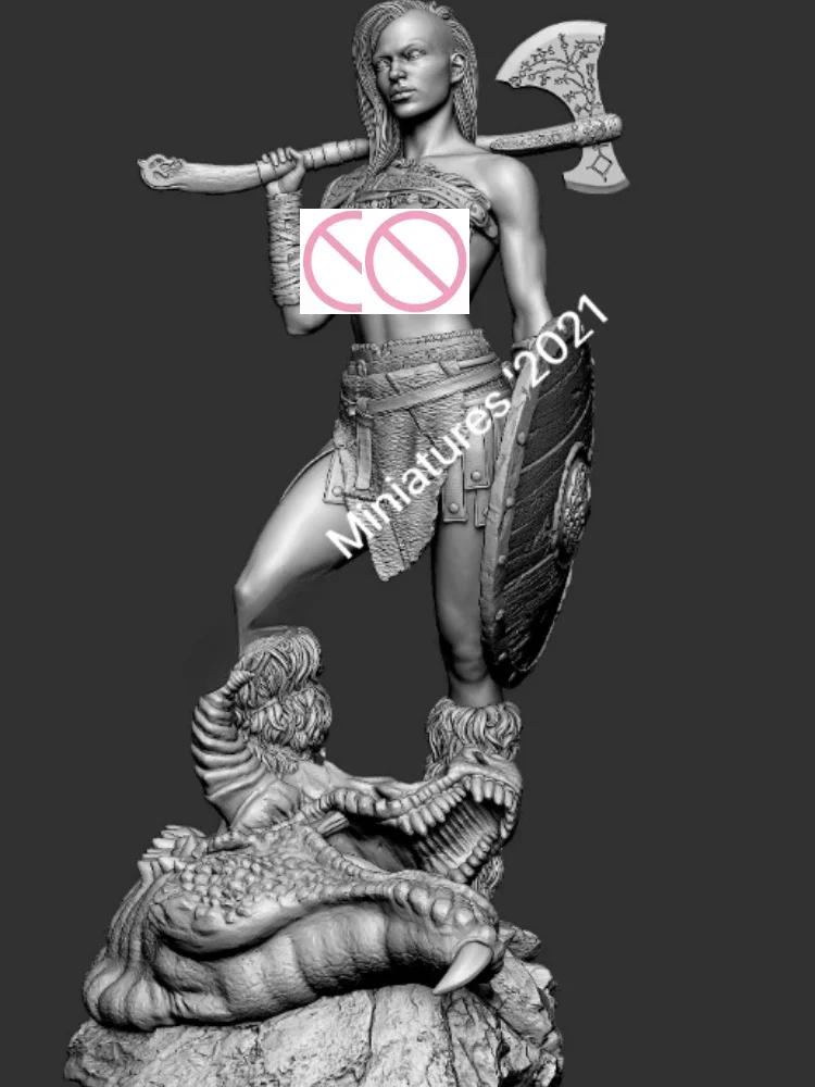 

1/24 фигурка модели в масштабе 75 мм из смолы наборы GK миниатюрная Диона Барби женщина воин разборная и Неокрашенная Бесплатная доставка