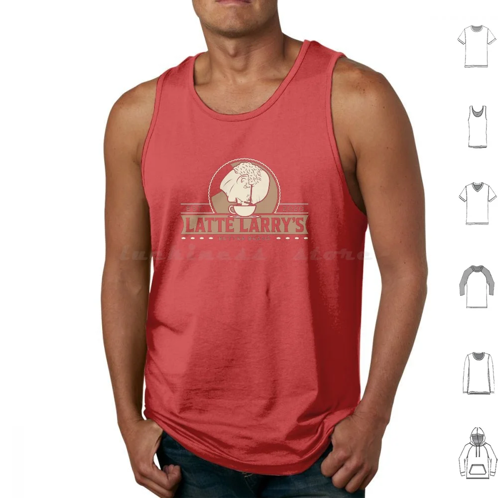 Untitled Tank Tops Print Cotton Curb Your Enthusiasm Mocha Joe Latte Larry Spite Store Larry David Fatwa Palestinian