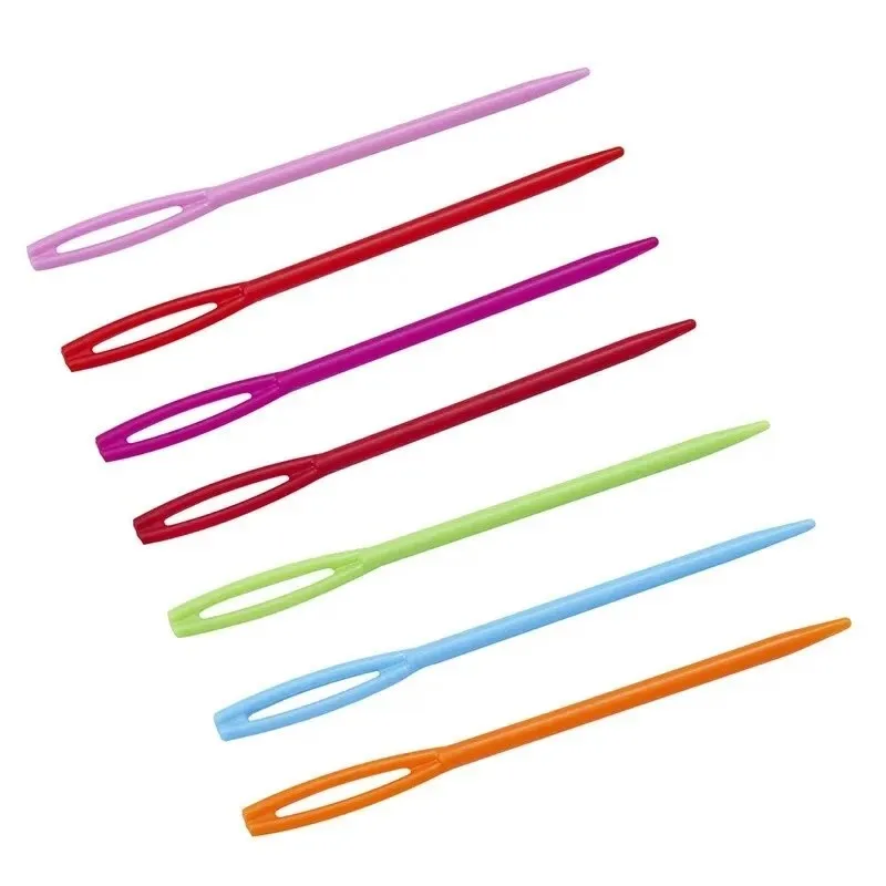 Large Eye Easy Threading 7cm Yarn Weaving Needles 26 pcs, perfect for Handmade Doll Making, Lightweight Plastic