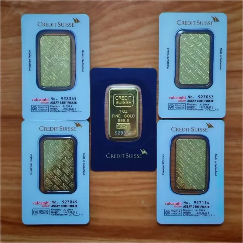 

Newest 1 oz Gold Bar Gold Bullion Series with Independent Serial Number Brass Core Fake Gold Block Coins Collection Art Gifts