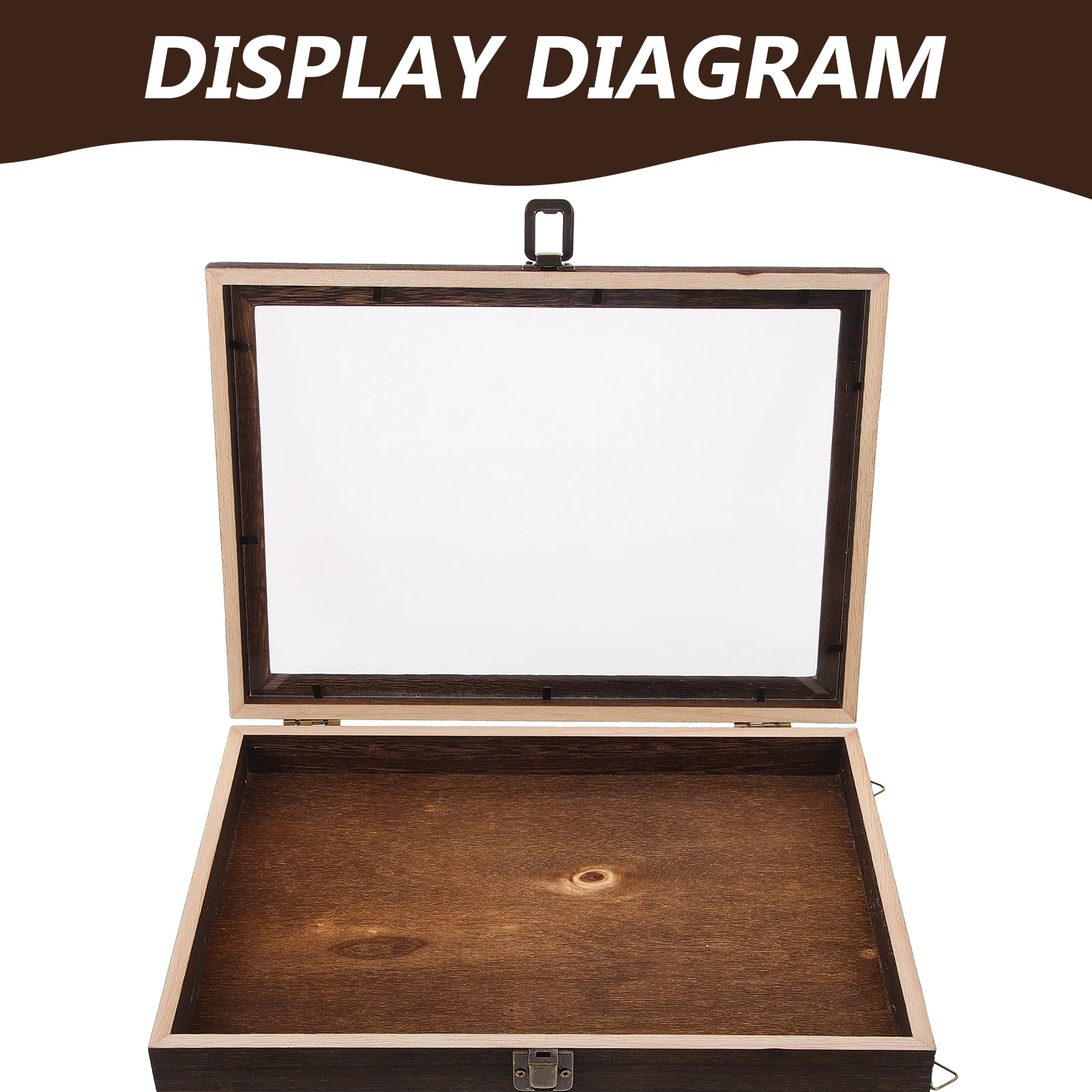 

Vintage Style Wooden Specimen Display Box Wall Mounted Storage Case For Butterflies Dried Flowers Wood Showcase Container Holder