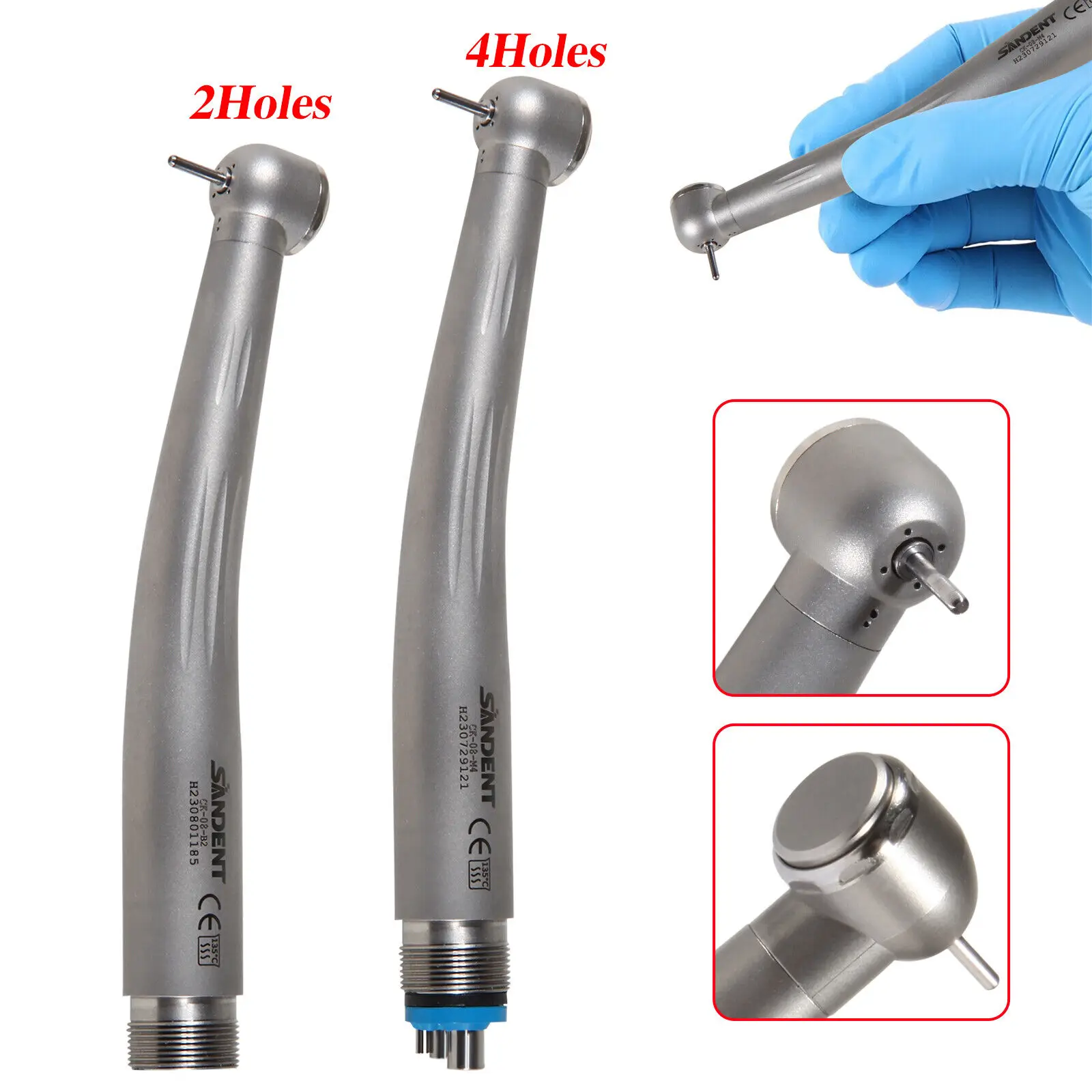 

2/4Hole Dental Push Button High Speed Handpiece Single Water Spary Ceramic Bearings Turbine Fit Nsk Pana Max