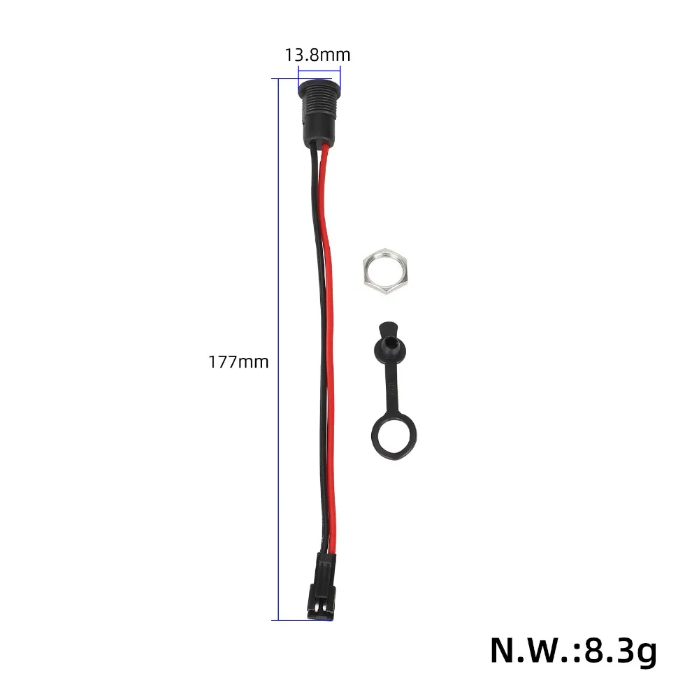 5.5 X 2.1mm DC Power Jack Socket Female Panel Mount To 2 Pin JST SM Male Plug 5.5*2.1 Mm Connector Cable for Electric Scooter