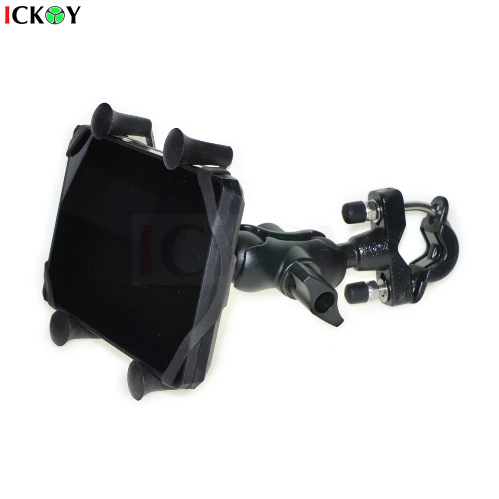 X-Grip Mount with Security Grip Tether Bands + Arm Bracket +U-bolt Kits Holder Motocycle Compatible RAM for Garmin ZUMO XT XT2