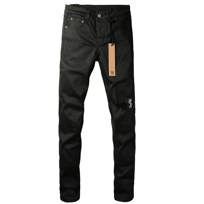 Classic Black KSUBl Cross Denim Straight Pants Men's Stretch Slim Hip Hop High Street Skinny Trousers Ksubi Cross Jeans