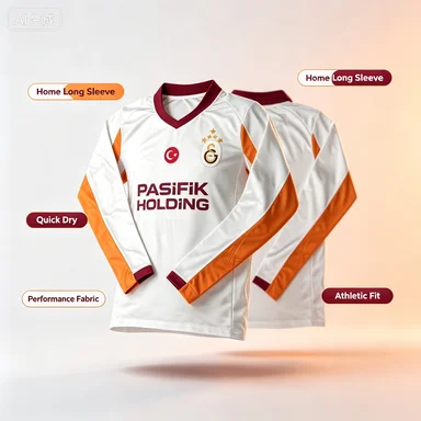 26 Galatasaray Football T-shirt Men Summer Fan Style  Training Breathable Quick Drying 3D Print Parent-child Long Sleeves