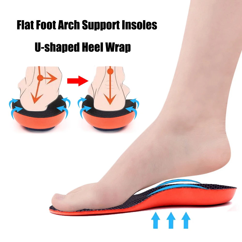 Premium Orthopedic Insoles for Shoes Plantar Fasciitis Flat Foot High Arch Support Sports Insoles for Sneakers Comfort Shoe Sole