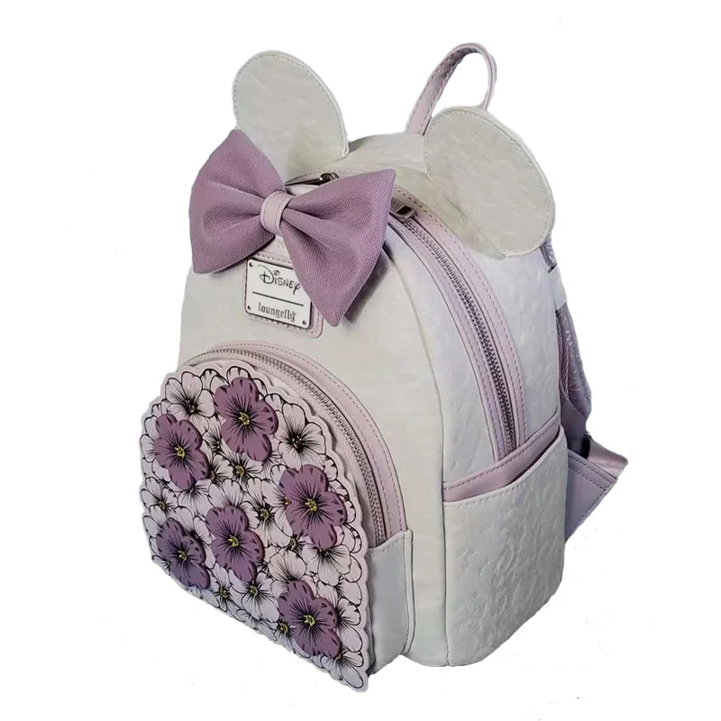 Mickey and Minne Floral Marie Cat Mini Backpack Womens Double Strap Shoulder Bag Purse Double Shoulder Backpack Gift