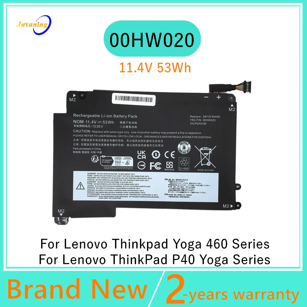 00HW020 00HWO21 Laptop Battery For Lenovo Thinkpad Yoga 460 P40 Yoga Series SB10F46458 SB10F46459