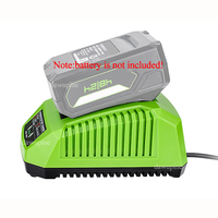 Power Tool Lithium Battery 4A Fast Charger for Greenworks 24V 48V Drill Saw 5 Slots Li-ion Battery with 5V 2.1A Dual USB Ports