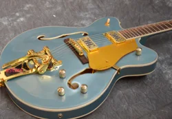 Jazz Semi Hollow Body Electric Guitar Blue Free Delivery