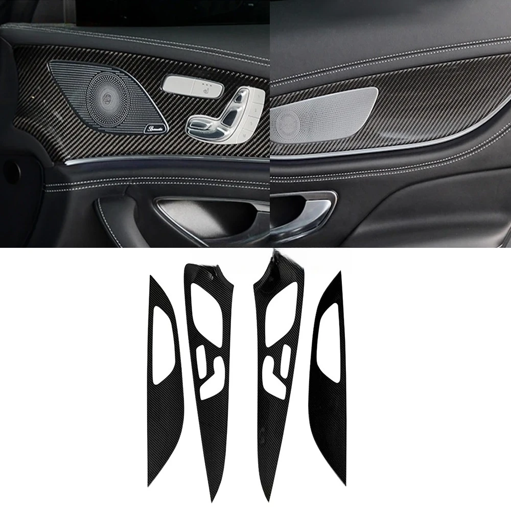 

GT GT53 GT50 GT43 2020-2023 4pcs Real Carbon Fiber Interior Door Panel Decorative Cover Decorative Accessories