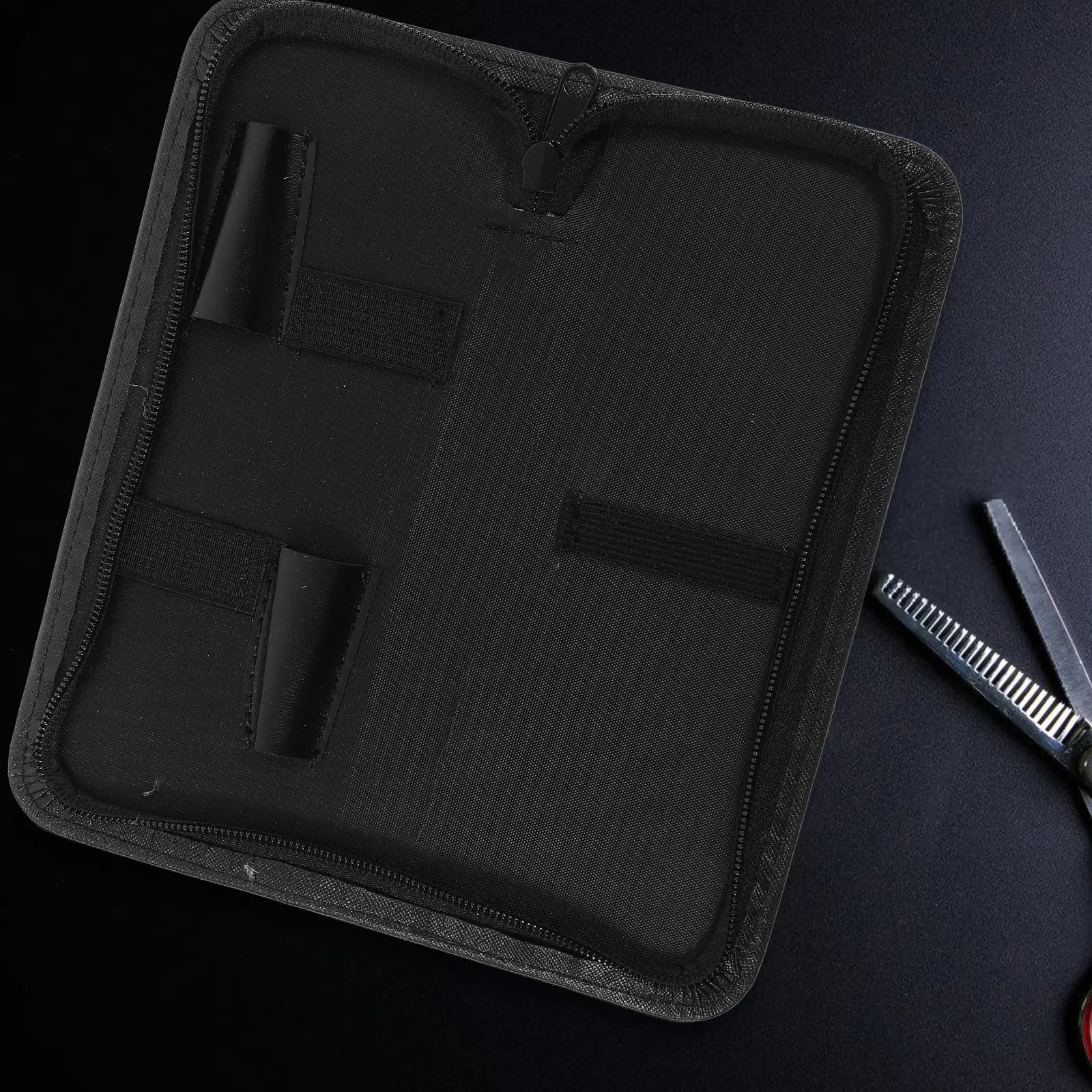 1Pcs Hair Scissors Case Premium PU Material Compact Zipper Bag Easy Open Close Storage Protector for Hairdressing Scissors Salon