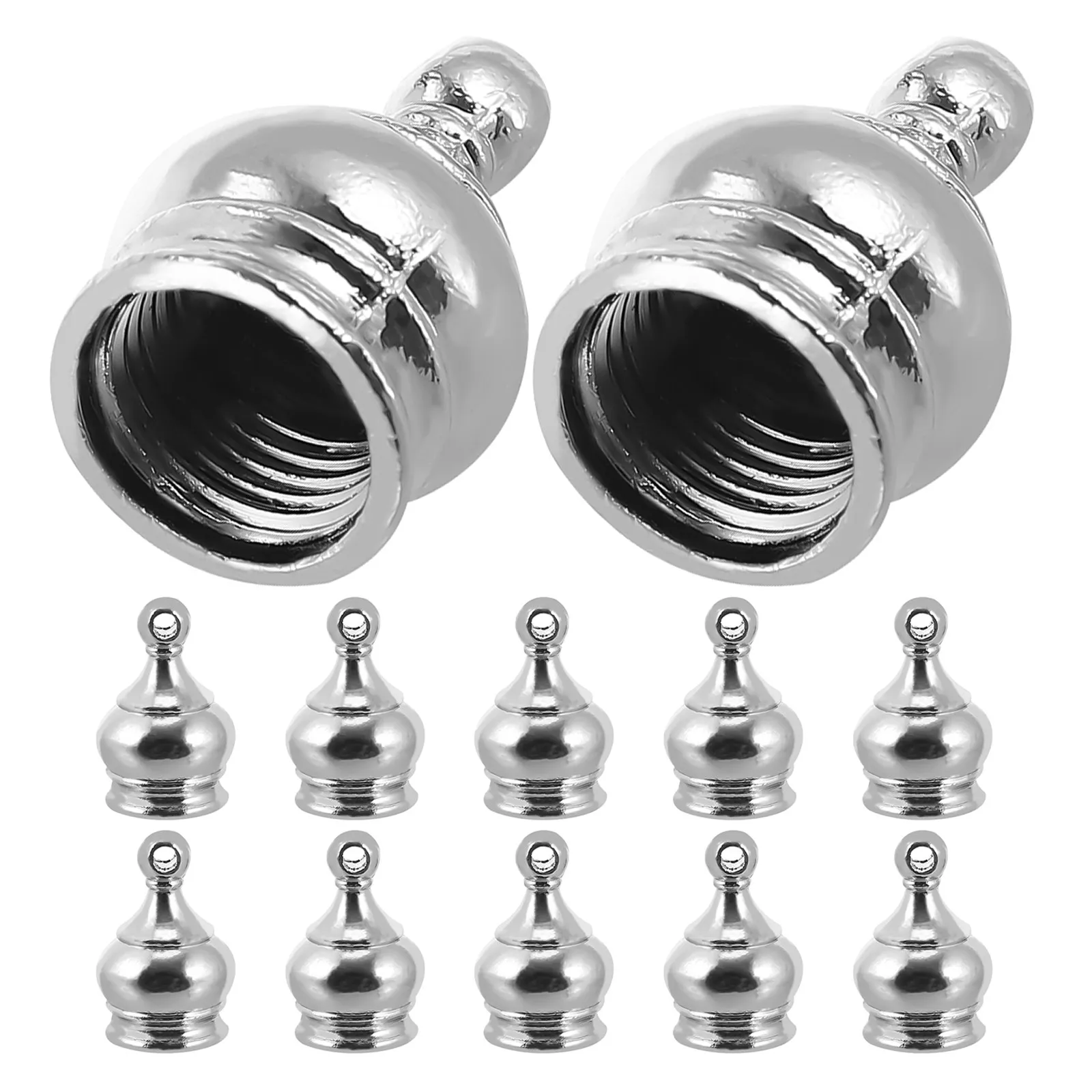 

Набор из 14 декоративных наконечников для ламп в форме короны, M10x1, из цинкового сплава, для люстр, настольных и напольных светильников