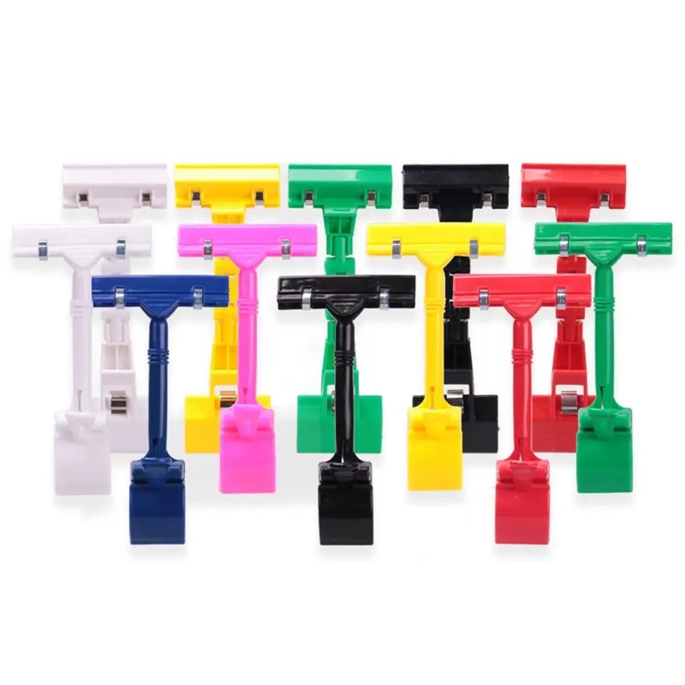 Multicolor Price Tag Holder Supermarket Supplies Advertising Display Price Labels Clips Plastic Product Label Rack