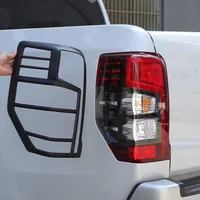 Para Mitsubishi triton L200 2019-2023 ABS negro mate luz trasera de coche cubierta de marco decorativo accesorios de coche