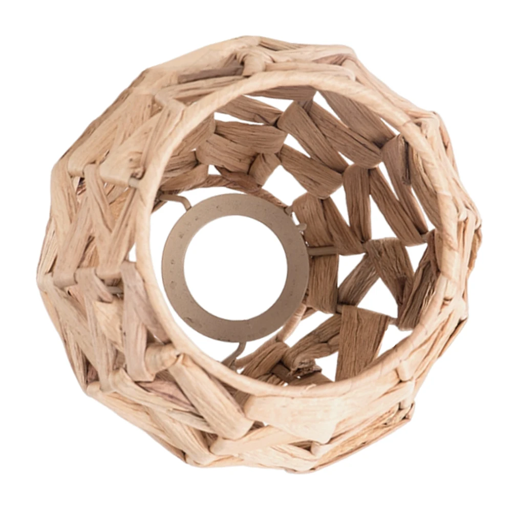 

Rustic Style Lampshade Natural Hyacinth Handwoven Pendant Light Shade E27 Boho Woven Cover For Hanging Floor Ceiling