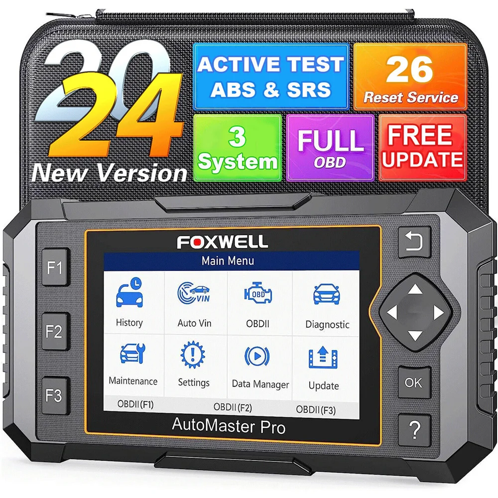 FOXWELL-Scanner Automobile NT650 Pro OBD2, SAS A/F, Huile EPB BRT TPS 26 +, Réinitialisation Bidirectionnelle, Outil de Diagnostic de Voiture, Mise à Jour Wifi