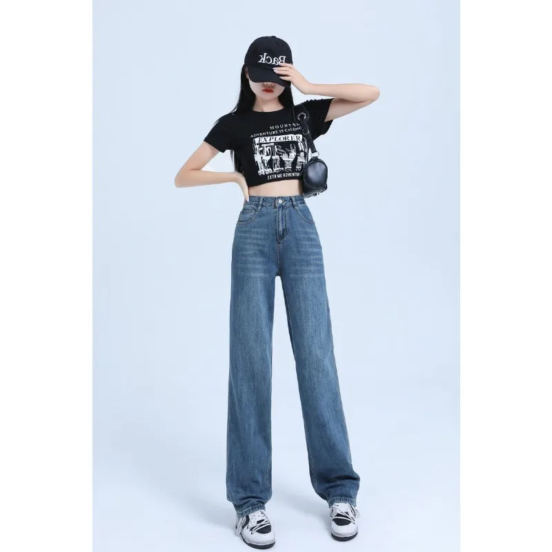 

Casual Street Wear Ladies Pants Spring Summer Wide Leg High Waist Loose Draped Trousers New Arrival for Women