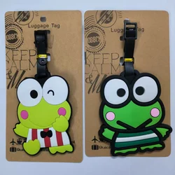 Étiquette de bagage Sanurgente Cartoon Kuromi KEROPPI, porte-adresse d'identification de valise en PVC, étiquettes d'embarquement de bagages, étiquette portable, accessoires de voyage